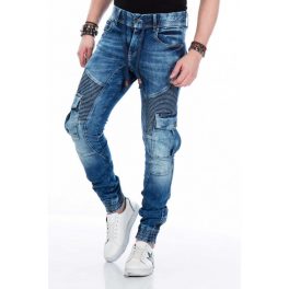 Cipo Baxx m dne p nske Slim fit rifle CD504BLUE Cipo am