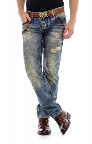 Cipo & Baxx fashionable men's denim pants CD493blue