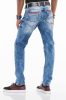 Cipo & Baxx módne pánske Slim fit rifle CD520BLUE