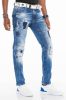 Cipo & Baxx módne pánske Slim fit rifle CD528BLUE