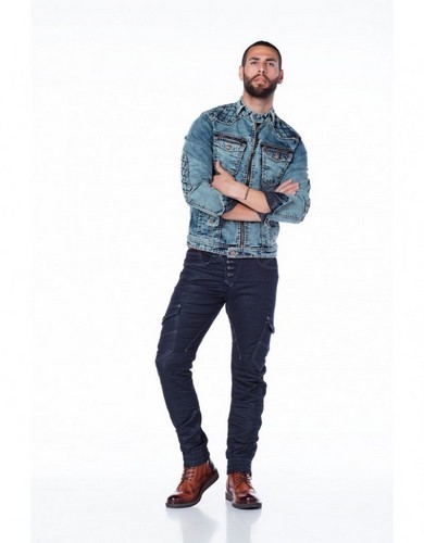 Cipo & Baxx men's denim jacket CJ145 BLUE