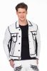 Cipo & Baxx fashionable white denim jacket CJ213 WHITE