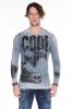 Cipo & Baxx fashionable anthracite men's pullover