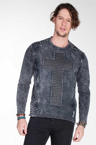 Cipo & Baxx fashionable men's hoodie CL266_ANTHRACITE