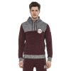 CIPO & BAXX DIVATOS  FÉRFI MELEGÍTŐ FELSŐ CL372BURGUNDY-GREY