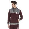 CIPO & BAXX DIVATOS  FÉRFI MELEGÍTŐ FELSŐ CL372BURGUNDY-GREY