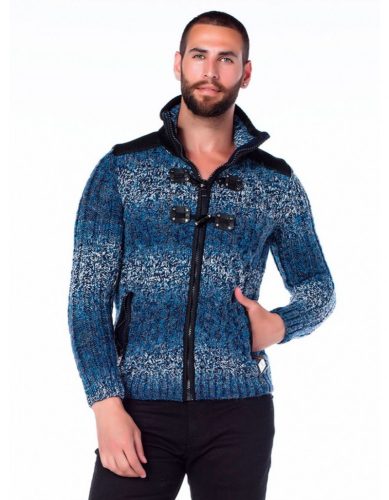 Cipo & Baxx fashionable men's knitted pullover CP124BLUE