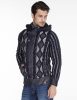 Cipo & Baxx fashionable men's knitted pullover CP161NAVYBLUE