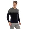 Cipo & Baxx fashionable men's knitted pullover CP181_BLACK-GREY