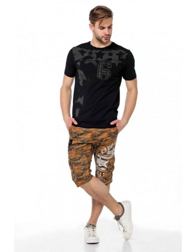 Cipo & Baxx fashionable black T-shirt CT374 BLACK