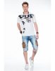 Cipo & Baxx fashionable white T-shirt CT374 WHITE