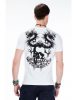 Cipo & Baxx fashionable white T-shirt w/ jewelstones