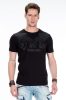 Cipo & Baxx fashionable men's T-shirt CT411 BLACK