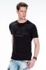 Cipo & Baxx fashionable men's T-shirt CT411 BLACK