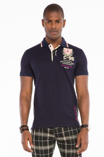 Cipo & Baxx fashionable men's T-shirt CT475navyblue