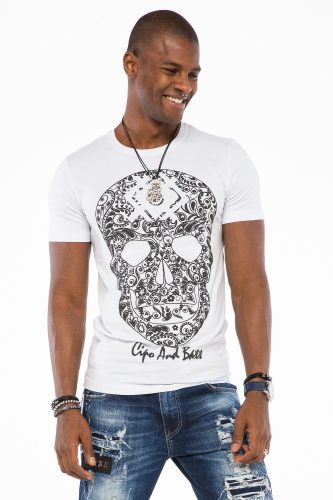 Cipo & Baxx fashionable men's T-shirt CT502white