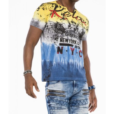 Cipo Baxx fashionable men s T shirt ct511yellowblue