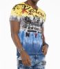 Cipo & Baxx fashionable men's T-shirt ct511yellowblue