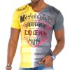 Cipo & Baxx fashionable men's T-shirt CT526antrayellow