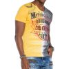 Cipo & Baxx fashionable men's T-shirt CT526antrayellow