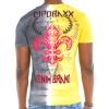 Cipo & Baxx fashionable men's T-shirt CT526antrayellow