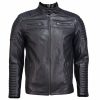 Waku-Genuine Leather Jacket WB101black